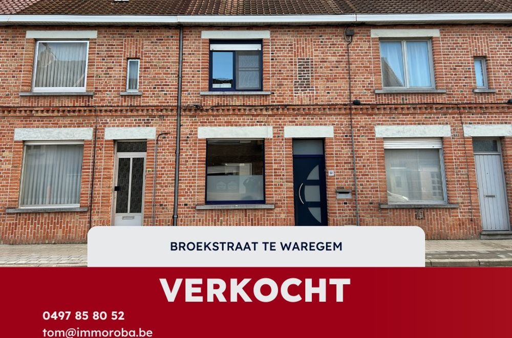 Vastgoedfoto van onroerend goed 8478567, Gezellige rijwoning TE KOOP in Waregem!