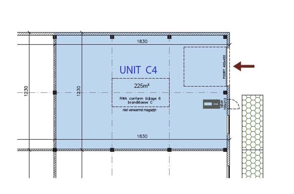 Vastgoedfoto van Nieuwbouw KMO-unit van 225m² te Beveren-Leie, met sanitair en bureauruimte!